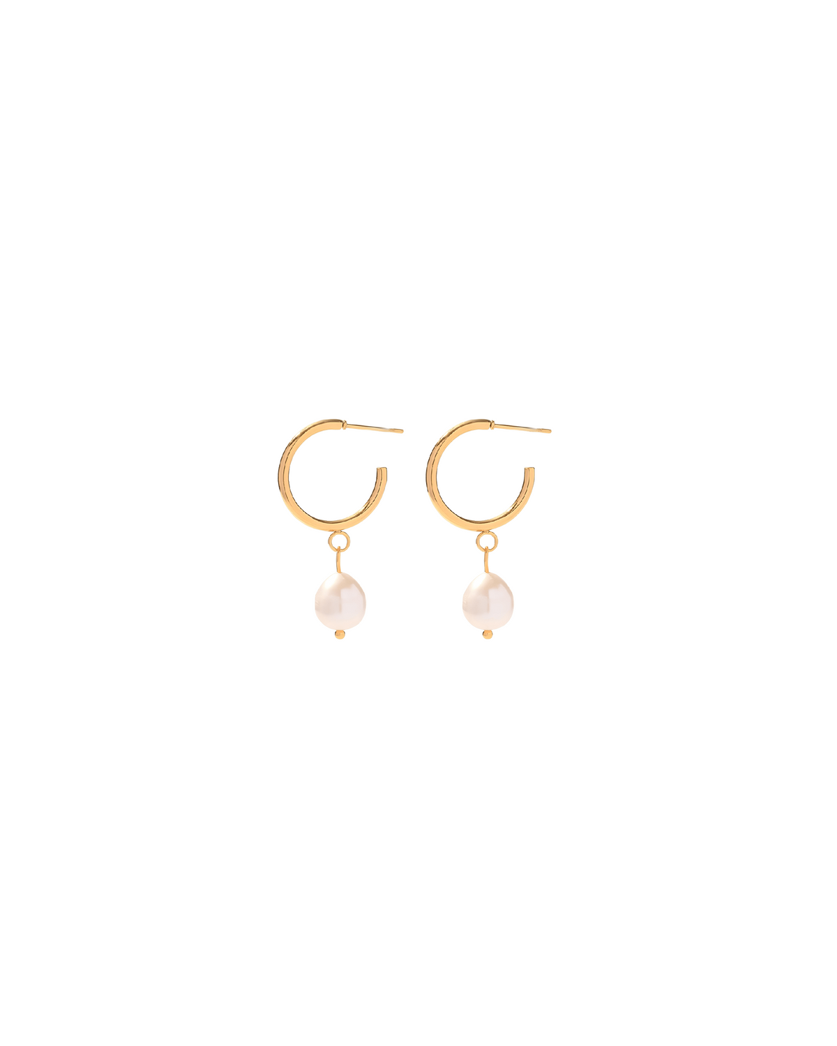 Pearl Drop Hoops