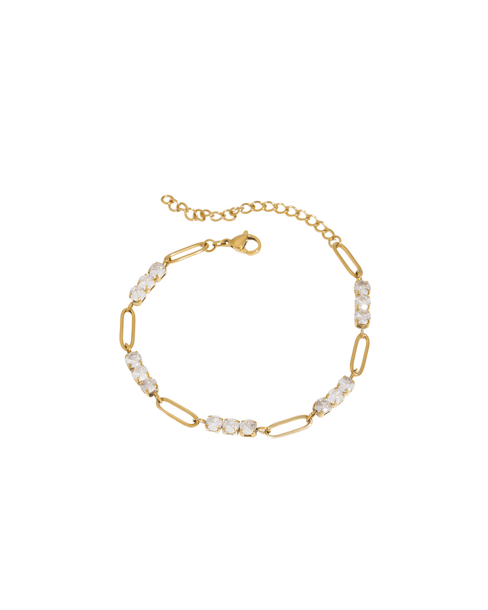 Paperclip Stone Bracelet