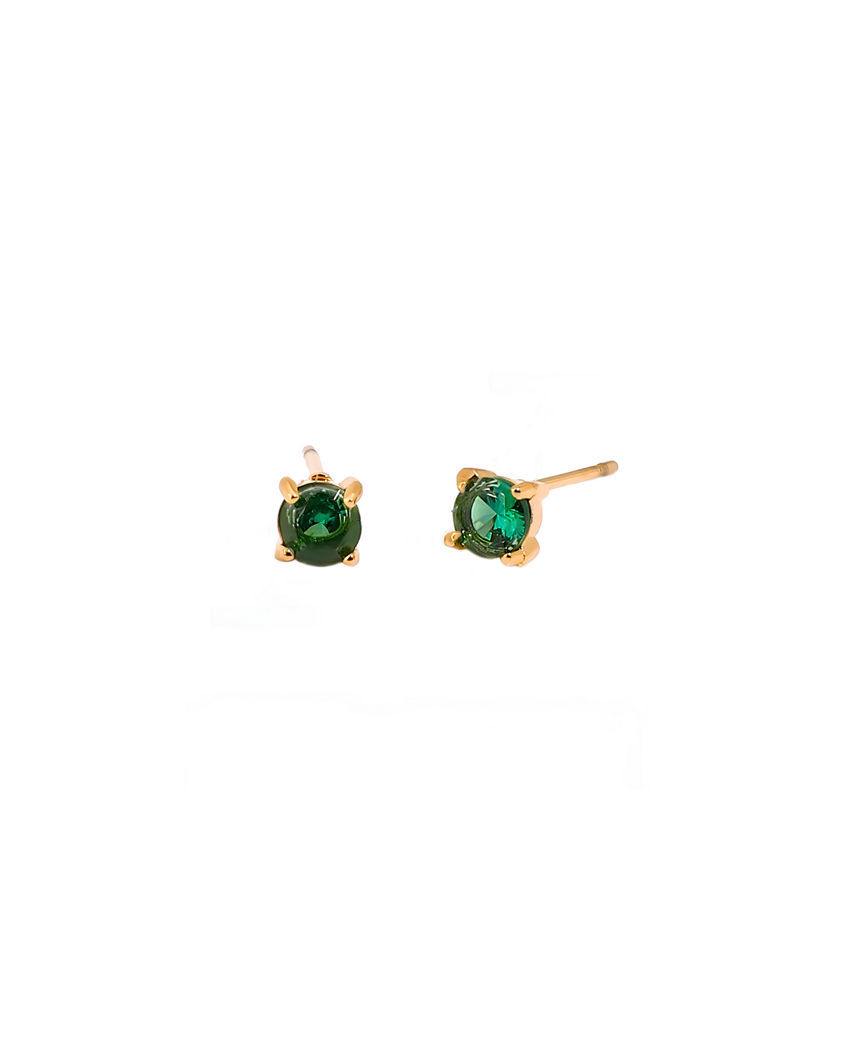 Round Green Studs
