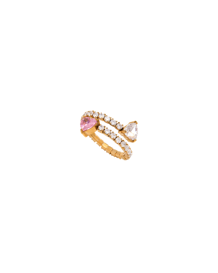 Heart Wrap Tennis Ring
