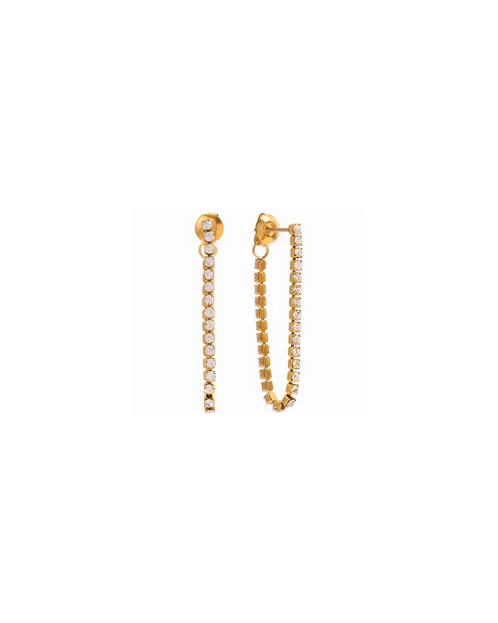 Stacc Drop Tennis Earrings