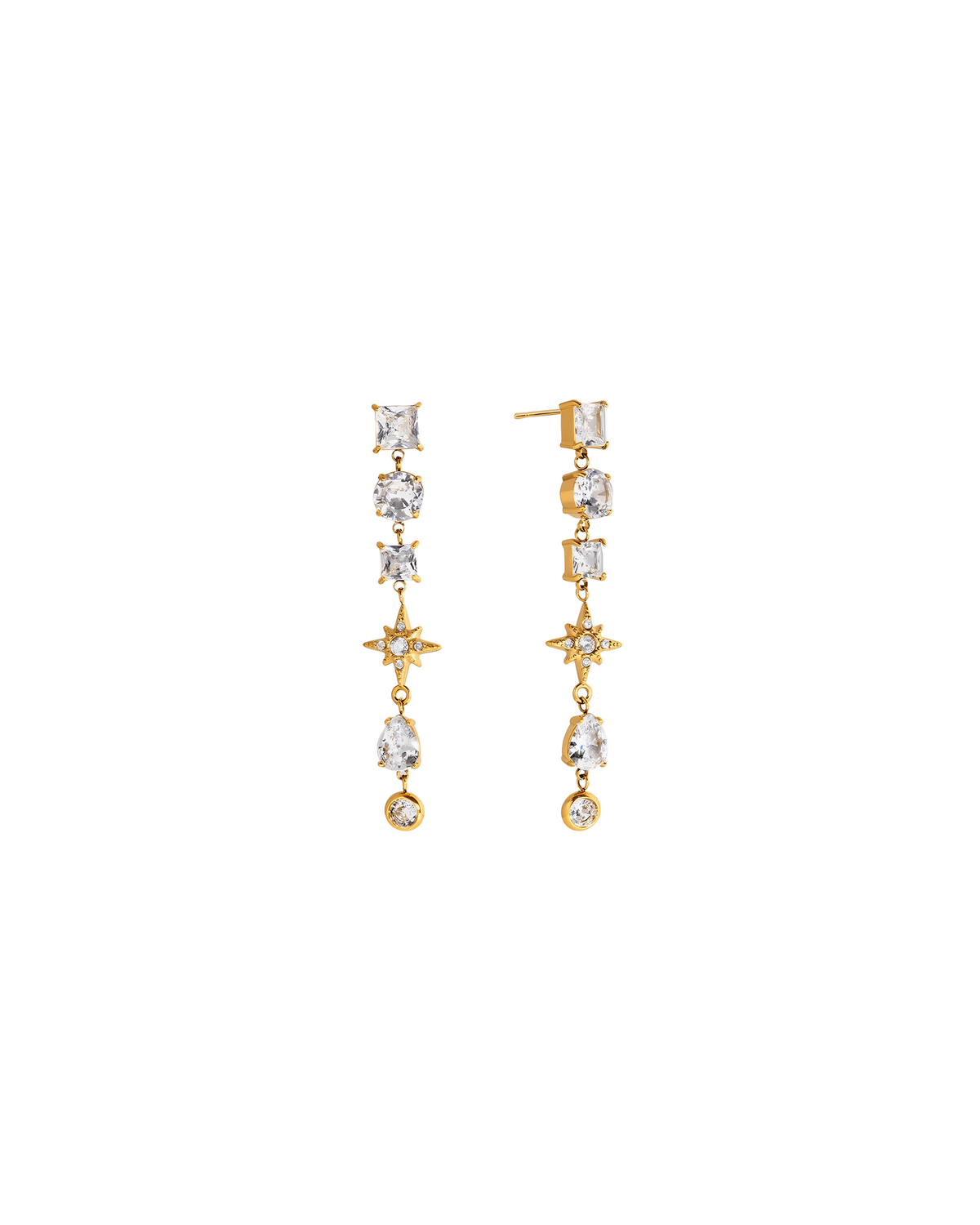 Starfall Crystal Drop Earrings