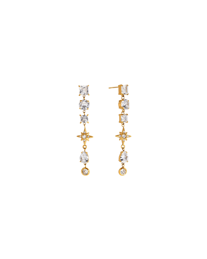 Starfall Crystal Drop Earrings