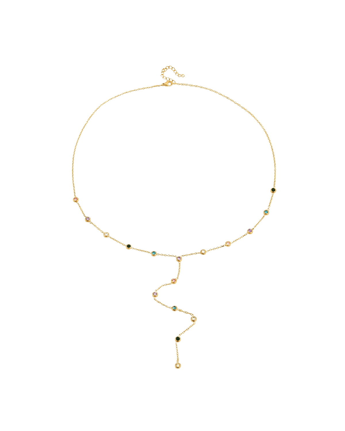 Rainbow Bubble Drop Necklace