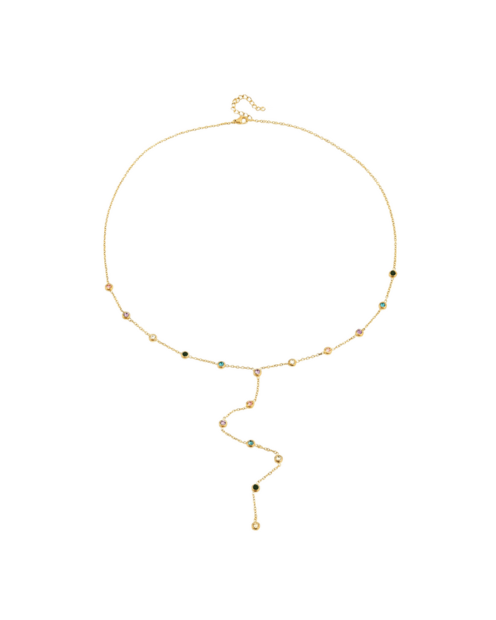 Rainbow Bubble Drop Necklace