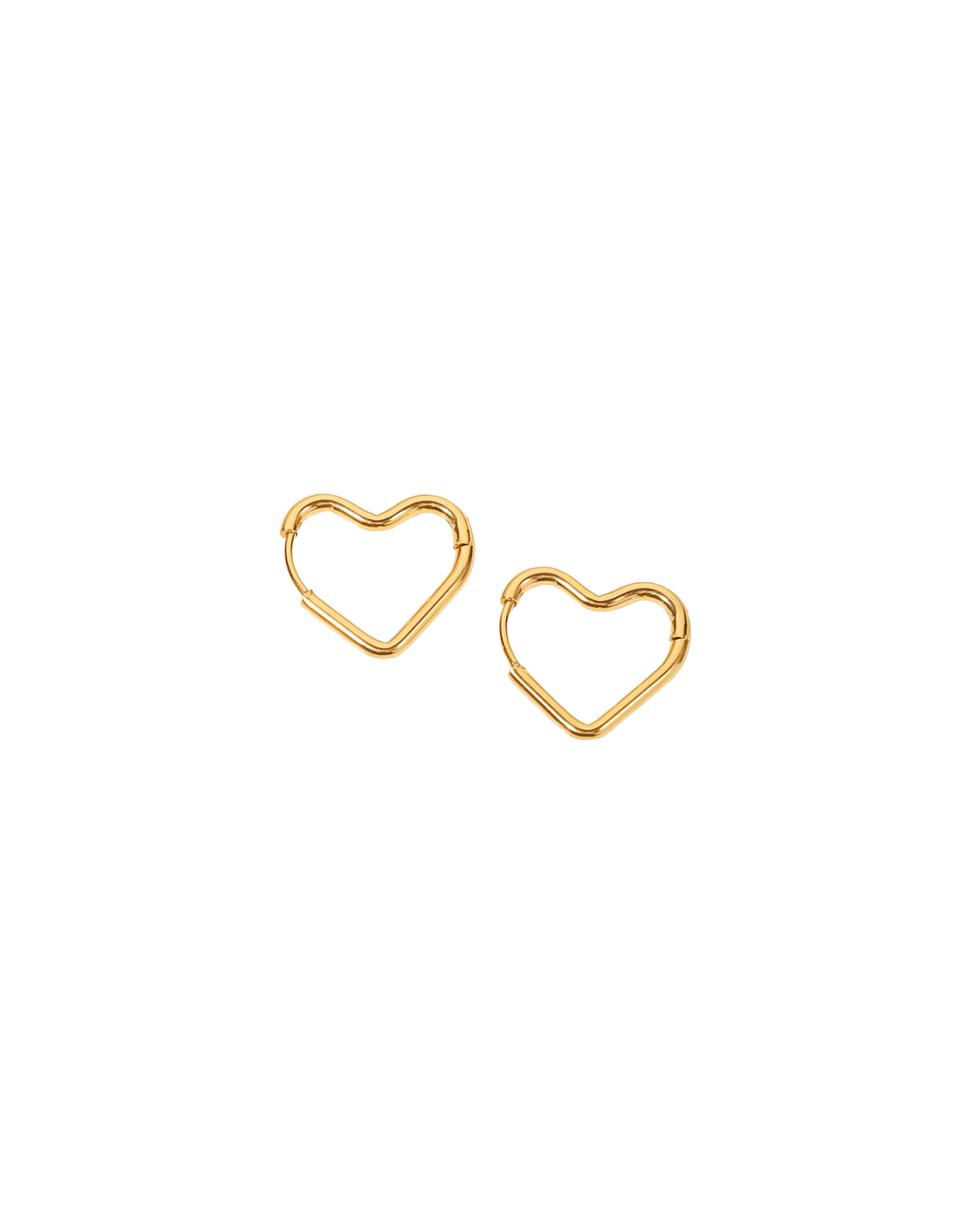Heart Huggie Hoops