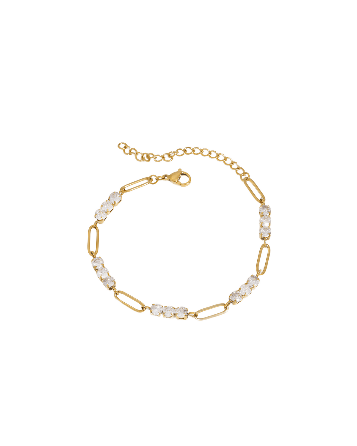 Paperclip Stone Bracelet