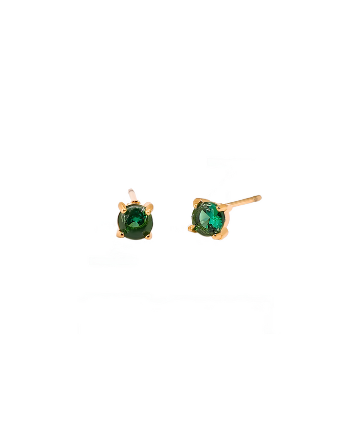 Round Green Studs